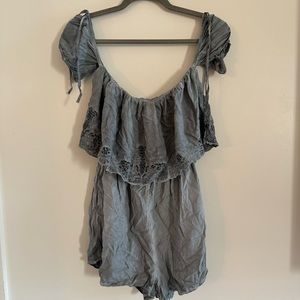 American eagle lace trimmed romper